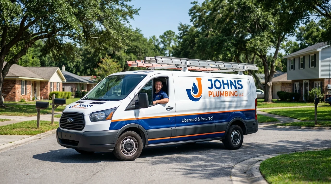 Johns Plumbing LLC service van in Hartville, OH