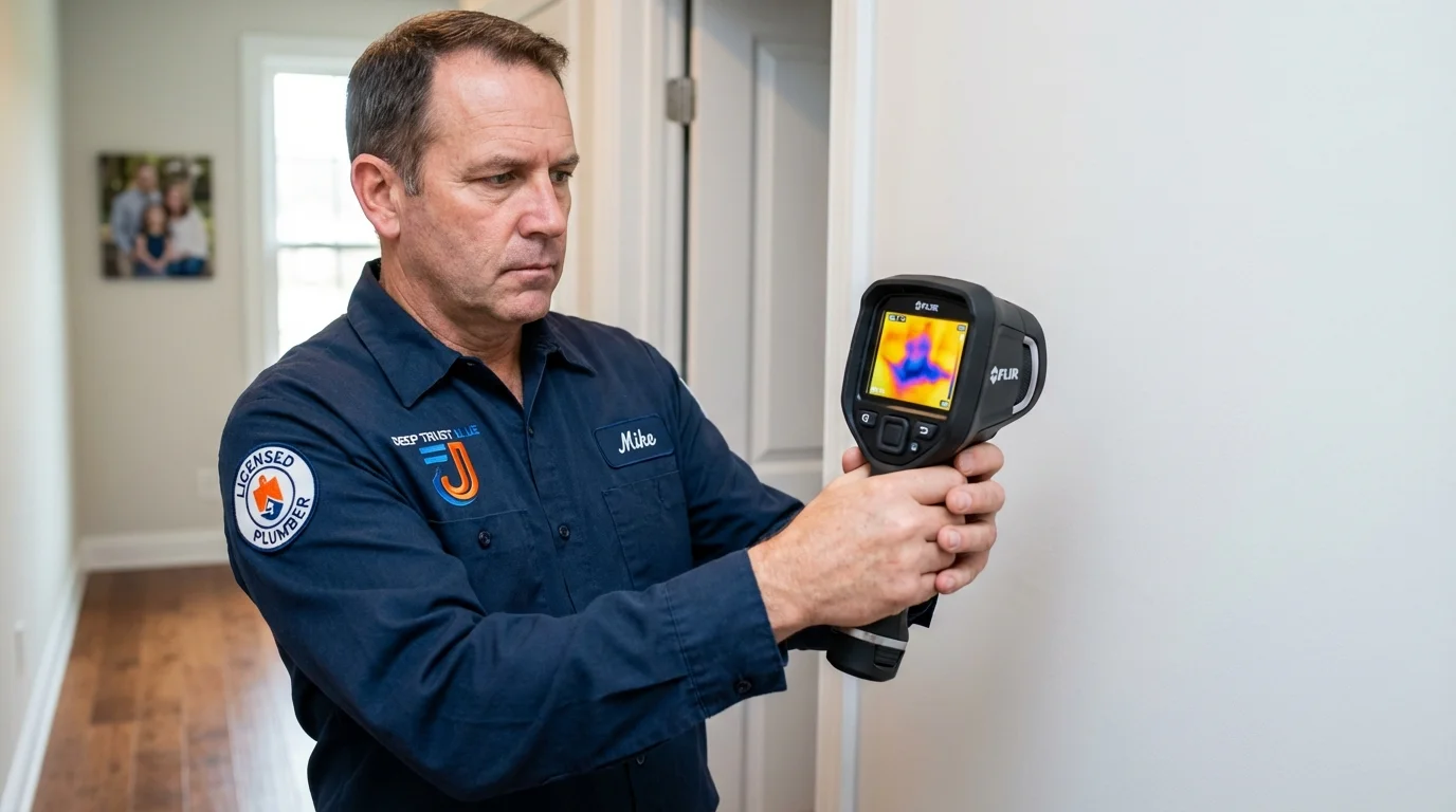 Thermal imaging leak detection by Johns Plumbing LLC in Hartville